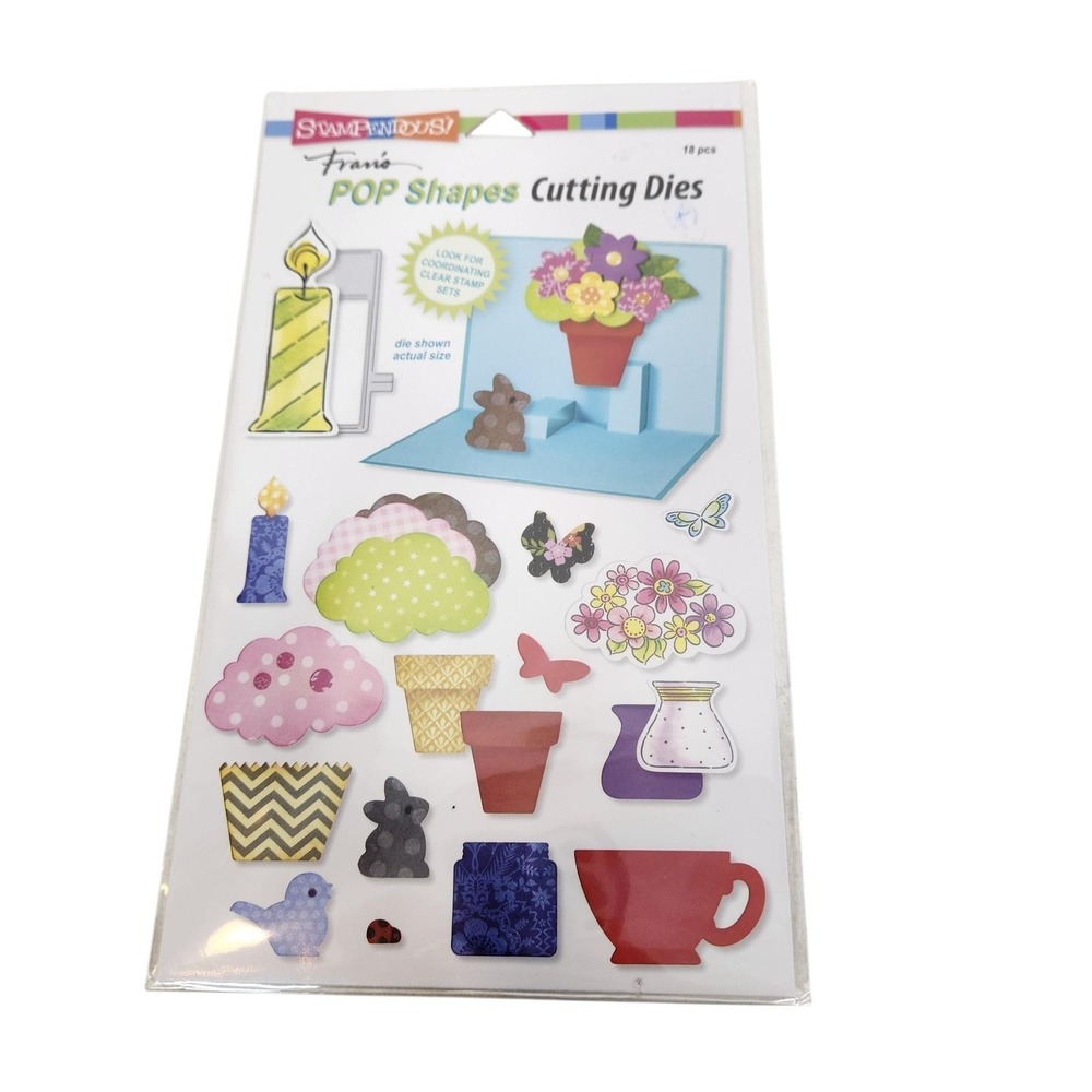 Stampendous POP Shapes Cutting Dies 18pc Cupcake Candle Flower Pot Cardmaking